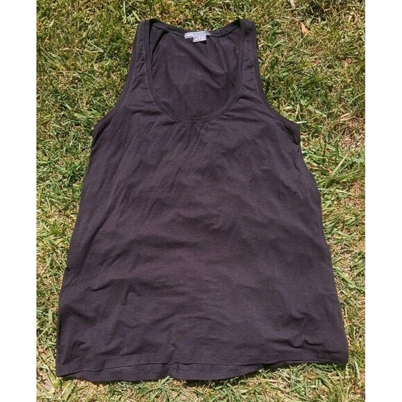 Vince Tops - Vince Black Micro Modal Stretch Tank Top Medium Sleeveless Minimalist Basic